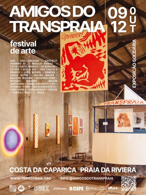 🚂🚋 Próxima Paragem: Festival de Arte Amigos do Transpraia 🌊🎨

O Transpraia Hangar & Art Center do icónico comboio da Costa da Caparica recebe festival de arte de 09 a 12 de outubro na Praia da Riviera.
A exposição solidária reunirá obras de 27 artistas contemporâneos, com a missão de restaurar e dar nova vida ao icónico comboio da Caparica. Entre os artistas convidados estão AGO, Aka Corleone, Barzolff, Braulio Amado, Cátia Castel-Branco, Rui Soares Costa e Karla Sutra.

Junta-te a nós num ambiente intimista e com vista para o mar.

🗓️ 09 e 10 de Outubro / 11 e 12 de Outubro
🕓 Das 17h00 às 20h00 / da 12h00 às 20h00
📍 Transpraia Hangar & Art Center, Praia da Riviera, Costa da Caparica
🎟️ Entrada Livre: FREE RSVP via link shotgun na bio

Este evento é uma oportunidade única para conhecer e apoiar artistas locais e projetos com impacto social. A feira tem como objetivo angariar fundos para duas associações locais:
💛 Amigos do Transpraia – dedicada à recuperação do icónico comboio de praia da Costa da Caparica
💙 CAPA (Comunidade de Artistas Próximos da Água)

✨ Arte, comunidade e impacto positivo. Vamos fazer a diferença — juntos.

#AmigosdoTranspraia #ArteComPropósito #CostaDaCaparica #FeiraDeArte #CulturaLocal #Transpraia #TranspraiaArtFestival #TranspraiaFeiradeArte #CAPA

TRANSPRAIA : https://www.transpraia.org/

CAPA: https://www.capa.ngo/
